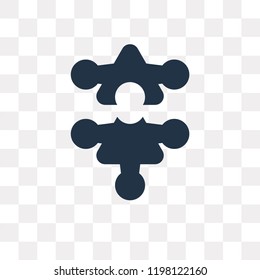 Puzzle vector icon isolated on transparent background, Puzzle transparency concept can be used web and mobile