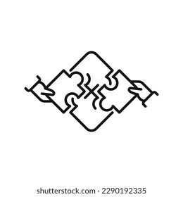 Puzzle vector icon. Puzzle jigsaw. Puzzle pieces. EPS 10
