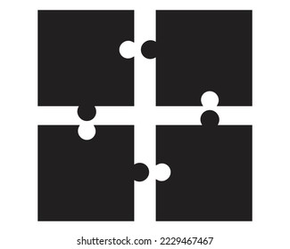 puzzle vector icon logo on white isolated background