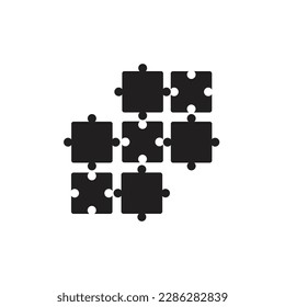 icono del vector del rompecabezas, vector sobre fondo blanco.