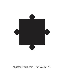 icono del vector del rompecabezas, vector sobre fondo blanco.
