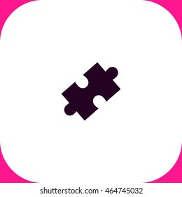 Puzzle vector icon on white background.