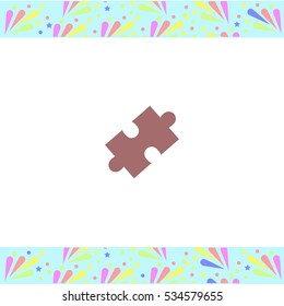 Puzzle vector icon on white background. Isolated illustration. Business picture.