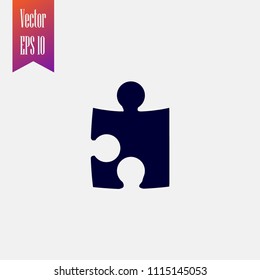 puzzle vector icon. puzzle piece icon