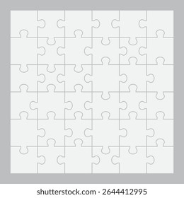 Puzzle vector icon set vector illustration, Jigsaw puzzle pieces silhouette. Puzzle grids collection. Puzzle-infographics. Process diagram presentation, problem solving, Set of Puzzle Pieces Isolated.