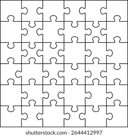 Puzzle vector icon set vector illustration, Jigsaw puzzle pieces silhouette. Puzzle grids collection. Puzzle-infographics. Process diagram presentation, problem solving, Set of Puzzle Pieces Isolated.