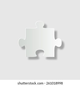 puzzle   - vector icon with shadow