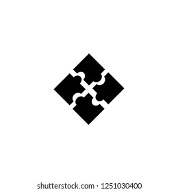 puzzle vector icon. puzzle sign on white background. puzzle icon for web and app