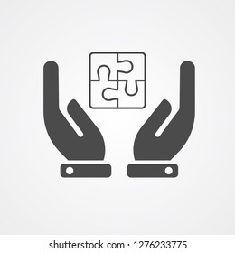 Puzzle vector icon sign symbol