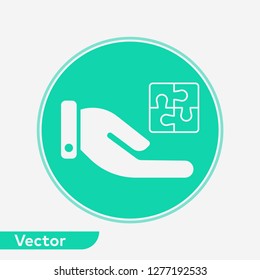 Puzzle vector icon sign symbol