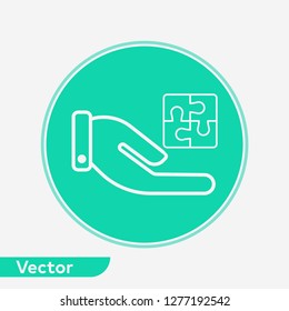 Puzzle vector icon sign symbol