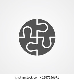 Puzzle vector icon sign symbol