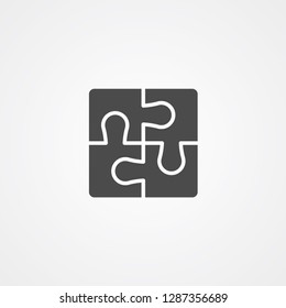 Puzzle vector icon sign symbol