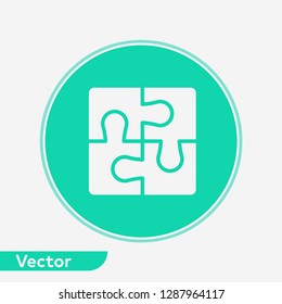 Puzzle vector icon sign symbol