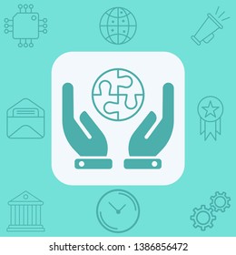 Puzzle vector icon sign symbol