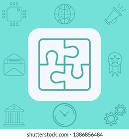 Puzzle vector icon sign symbol