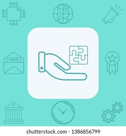 Puzzle vector icon sign symbol