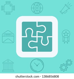 Puzzle vector icon sign symbol
