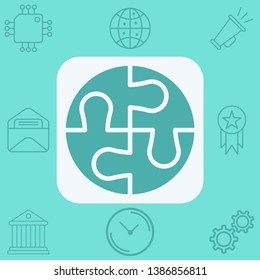 Puzzle vector icon sign symbol