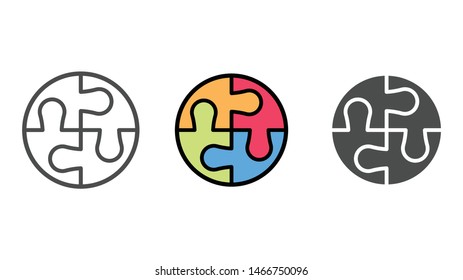 Puzzle vector icon sign symbol