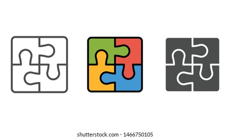 Puzzle vector icon sign symbol