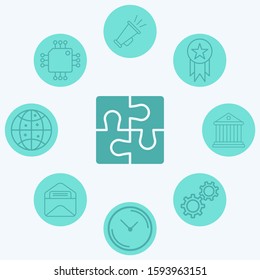 Puzzle vector icon sign symbol