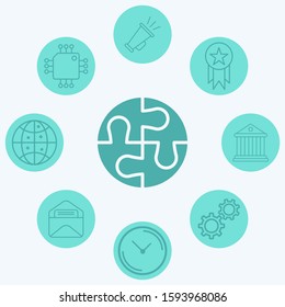 Puzzle vector icon sign symbol