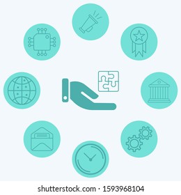 Puzzle vector icon sign symbol