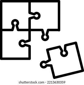 puzzle vector icon. simple glyph.