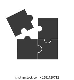Puzzle vector icon. Simple solution.