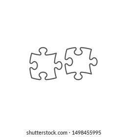 Puzzle vector icon symbol isolated on white background