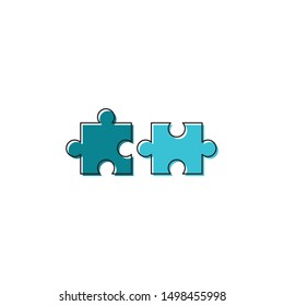 Puzzle vector icon symbol isolated on white background