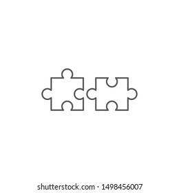 Puzzle vector icon symbol isolated on white background