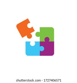puzzle vector icon team work