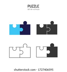puzzle vector icon team work
