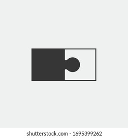 puzzle vector icon teamwork and bond concept
