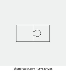 puzzle vector icon teamwork and bond concept