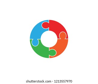 puzzle vector icon template illustration