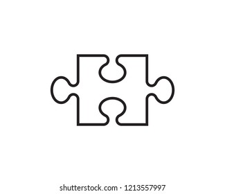puzzle vector icon template illustration