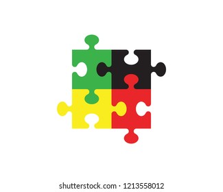 puzzle vector icon template illustration