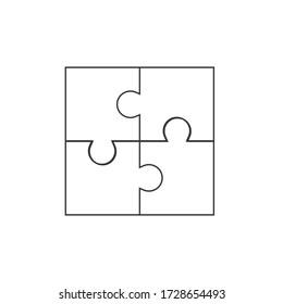puzzle vector icon unit and team work icon
