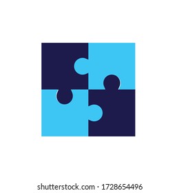 puzzle vector icon unit and team work icon