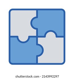 Puzzle Vector icon which is suitable for commercial work and easily modify or edit it

