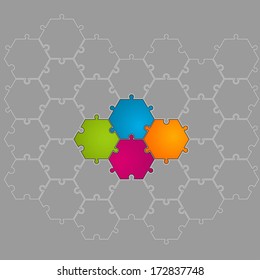 Puzzle Vector Illustration.