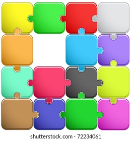 Puzzle. Vector illustration