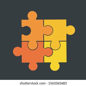 Puzzle vector illustration art design