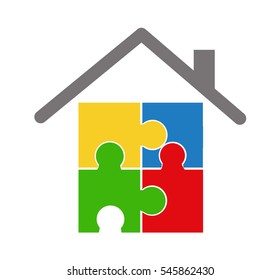 Puzzle vector illustration art on white background