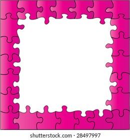 Puzzle Vector Illustration with copy space in the center