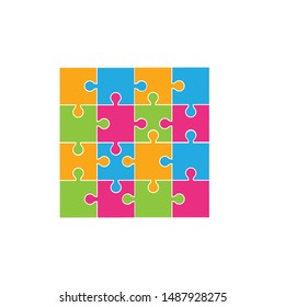 Puzzle Vector Illustration design template
