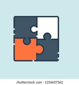 Puzzle vector illustration. Puzzle vector icon.